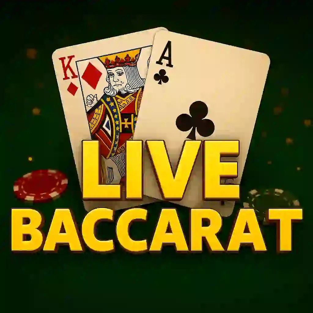Live Casino logo of Live Baccarat from Evolution at Vegasino Casino