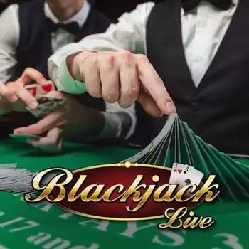 Live Blackjack logo – Live Casino by Evolution at Vegasino Casino