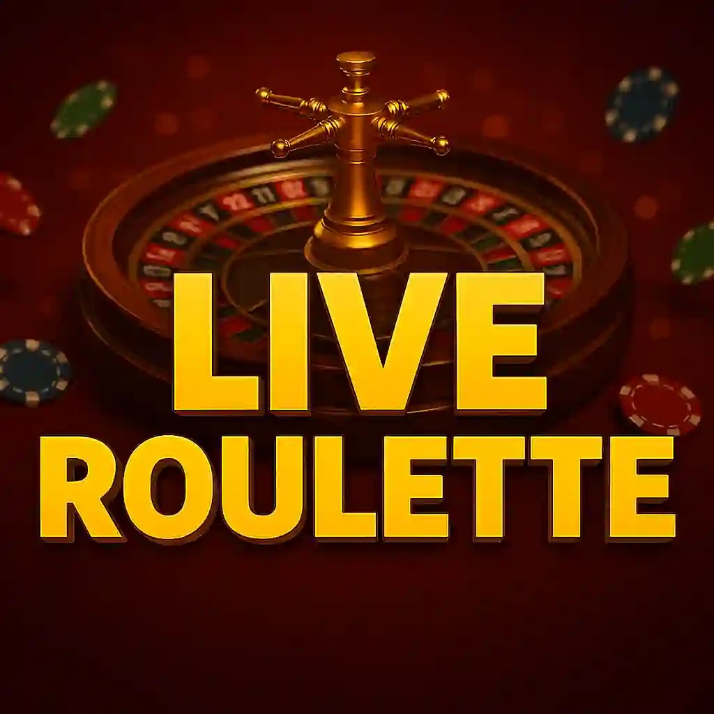 Official Live Casino logo: Live Roulette by Evolution at Vegasino Casino